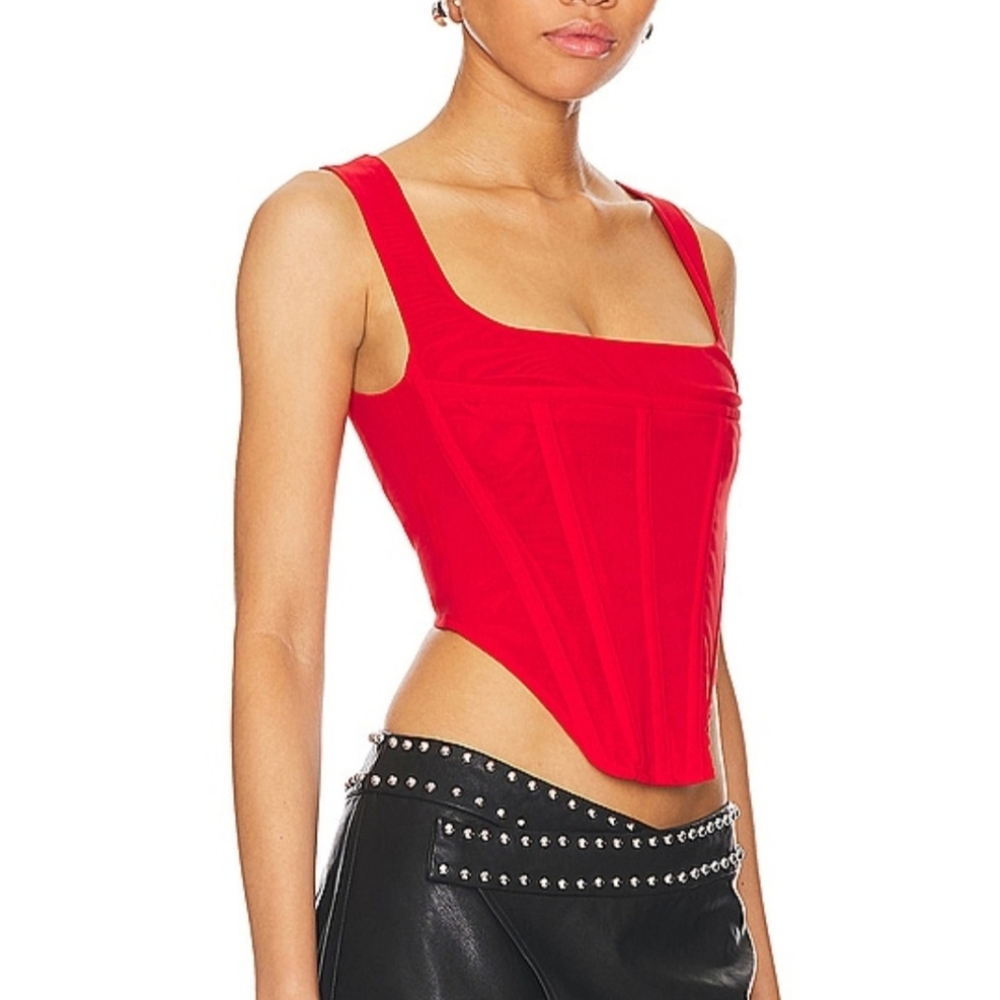 Miaou Red Corset Top